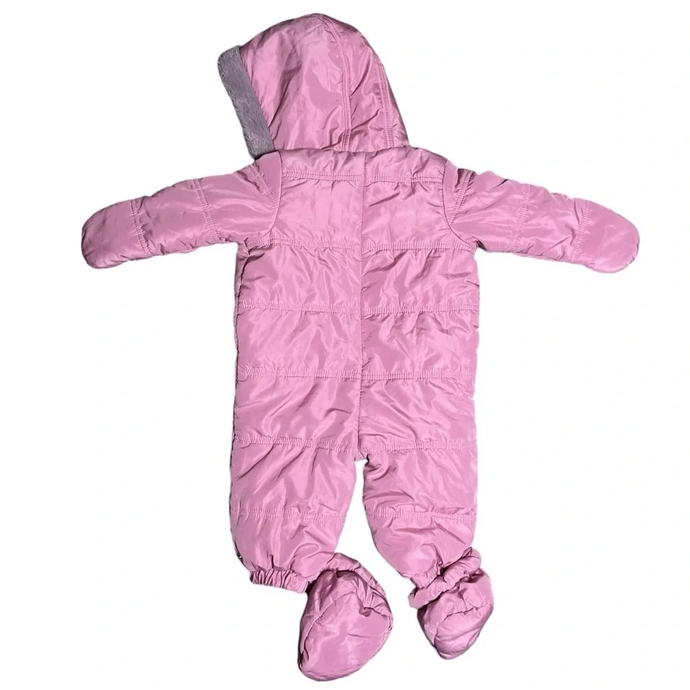 First Impressions 6-9 Month Bunting Suit Baby Girl 6 Month 6-9m Fall Winter Pink - Picture 2 of 8